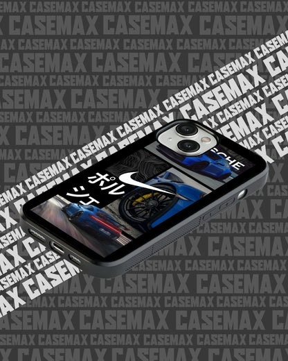 PORSCHE BLUE METALLIC CASE